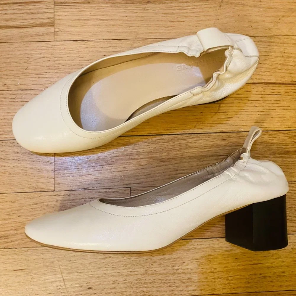 Everlane the Italian Day Heel, Size: US Women's 8, Color: Bone - Picture 3 of 6